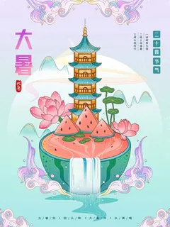大暑 大暑海报 大暑 大暑海报