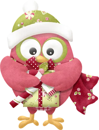 红色猫头鹰卡通