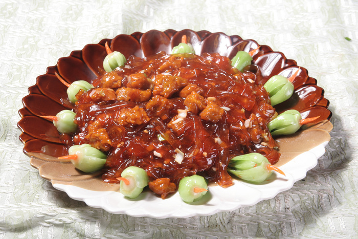 肉段油菜烧粉条