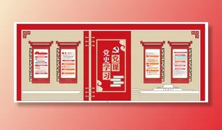 党建党史文化墙源文件CDR平面效果图