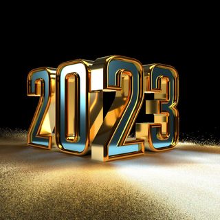 兔年金色2023年数字