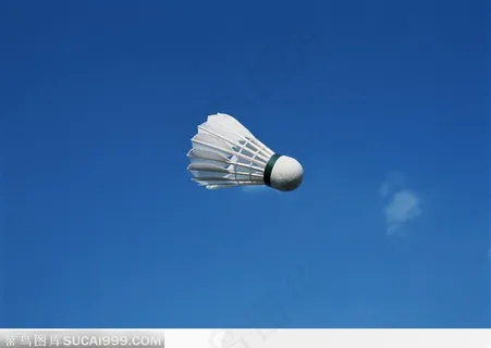 蓝天下的羽毛球