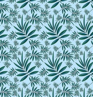 无缝 印花 乱花 绿色叶子