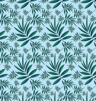 无缝 印花 乱花 绿色叶子