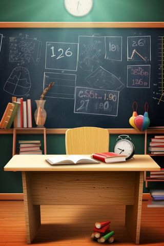 讲台教室黑板学校背景