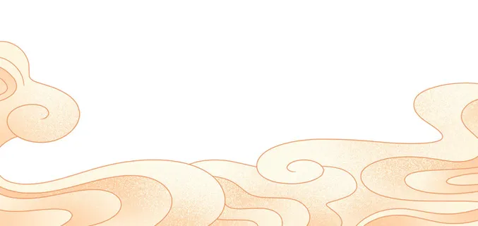 中国风国潮祥云插画手绘云彩图案海报云层装饰背景PSD设计素材