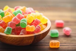 美味糖果五彩软糖甜点摄影图