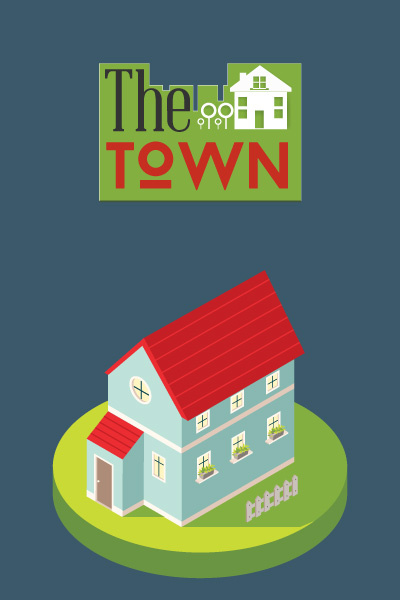 街道建筑矢量扁平插画