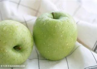 美味的新鲜青苹果高清素材