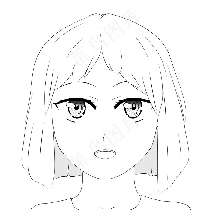 女孩头像简笔画