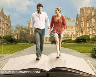 走在大书上的人电影海报