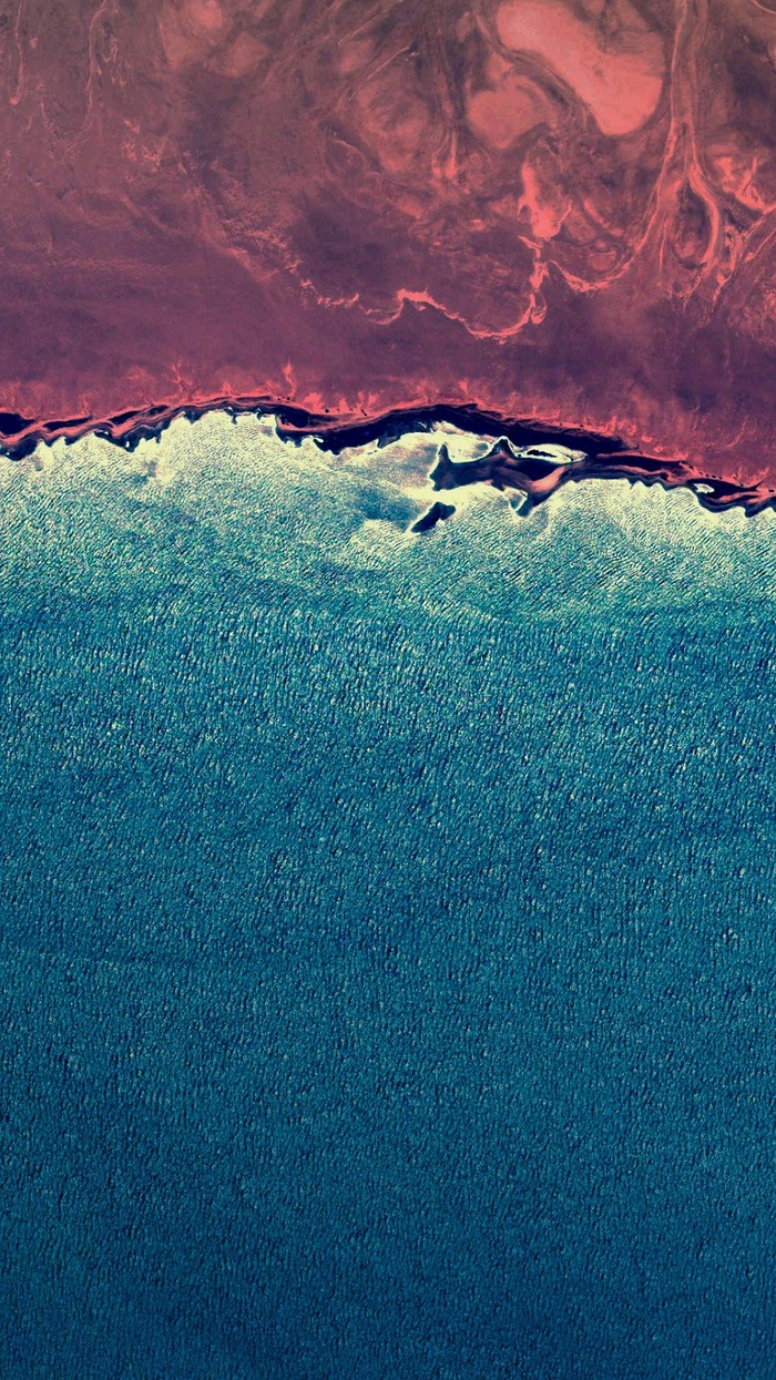 梦幻色海滩阿拉斯加湾紫色海岸