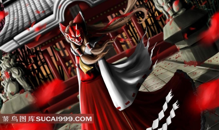 博丽灵梦动漫插画
