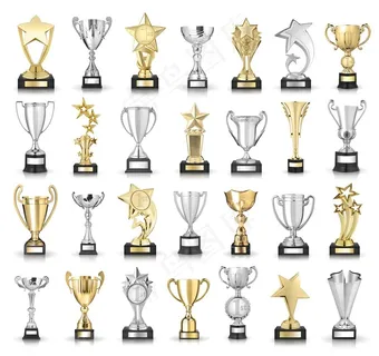 各种冠军奖杯高清摄影素材图片