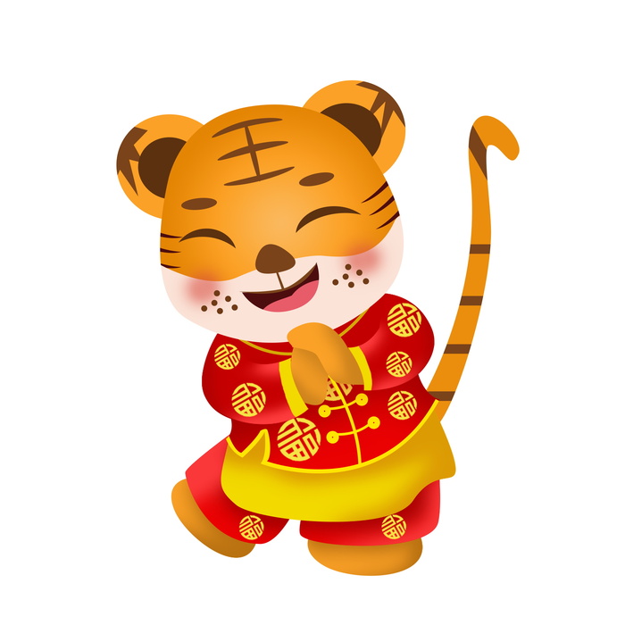 可爱虎年形象卡通新春