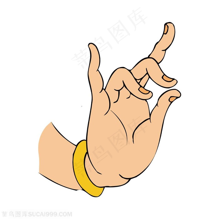 佛手png矢量压指佛手势图片