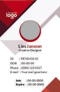 简单工作证名片