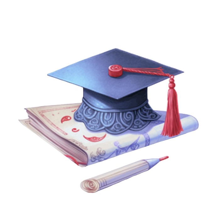 学士帽卷抽证书毕业免抠