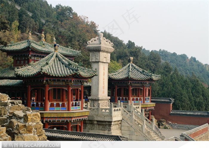 万寿山东侧转轮藏-万寿山昆明湖碑