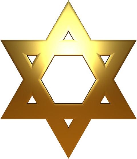 红大卫 PNG 犹太明星 PNG免抠(480x554)