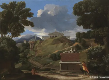 普桑,尼古拉斯和一个安提瓜人在一起风景画 普桑,尼古拉斯和一个安提瓜人在一起风景画