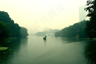 夏天, 安徽合肥, 烟雨朦胧, 河夏天 安徽合肥 烟雨朦胧 河
