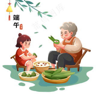端午节包粽子 