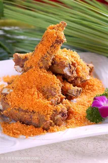 金牌蒜香骨中华美食摄影图 金牌蒜香骨中华美食摄影图