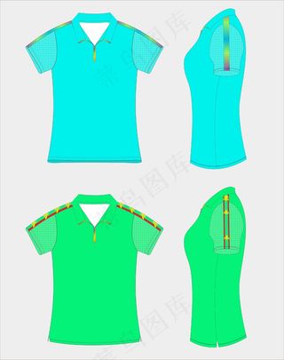 女短袖服装手绘效果图