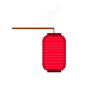 中国风 手绘 卡通元素 传统 复古红 灯笼装饰 PNG 免抠 