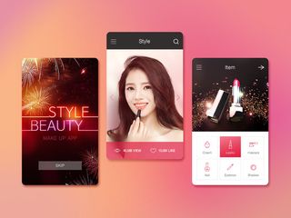 UI多页面包装展示手机APP交互界面样机长图概念PSD设计模板