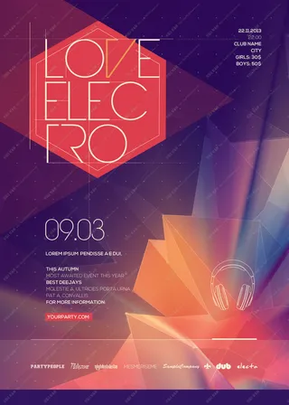 科技感多边形海报模板