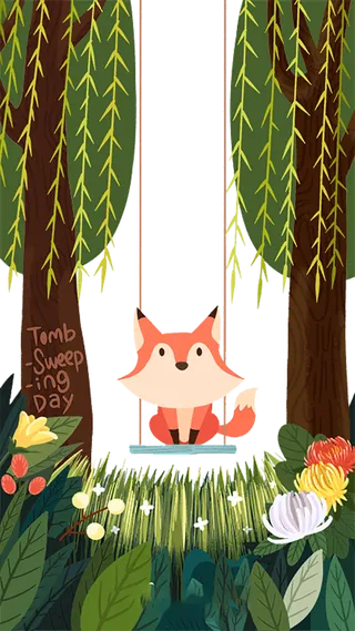 森林狐狸卡通