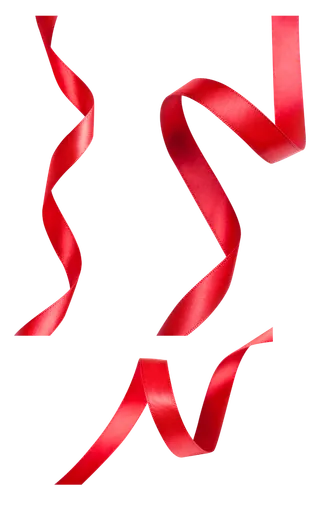 红色飘带免扣素材