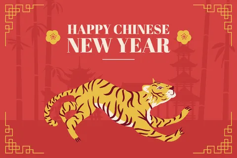 新年虎年老虎插画