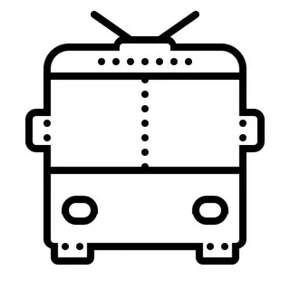 无轨电车 PNG免抠