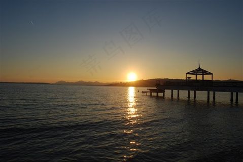 日出日落摄影海上素材