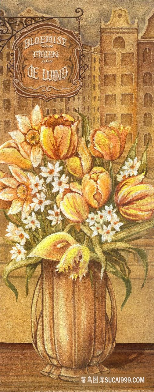 唯美花卉时尚艺术装饰画