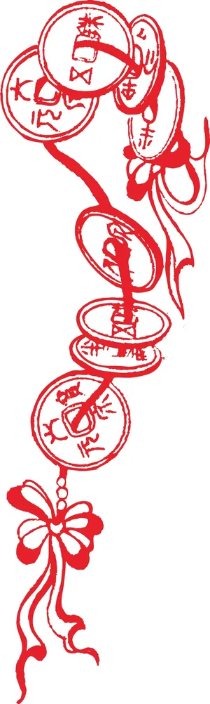 古色古香古典古风花纹铜钱吊坠