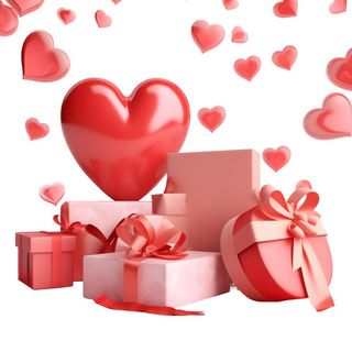 情人节520爱心礼物礼盒浪漫免抠