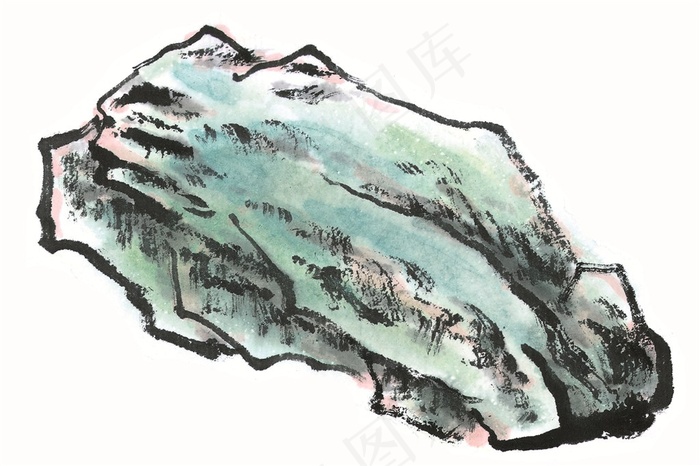 大山石头临摹图片素材