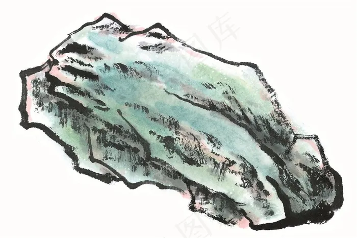 大山石头临摹图片素材