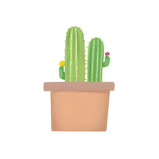 仙人掌花瓶免抠