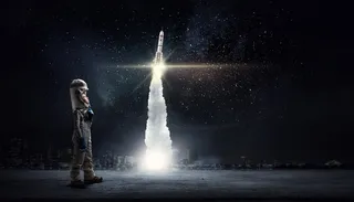 可爱的孩子宇航员大图