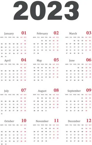 2023 年日历 PNG免抠