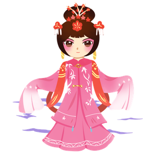 卡通京剧戏剧人物脸谱插画PNG图片 国潮中国风Q版戏剧人物PS素材