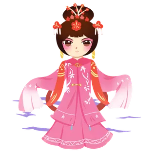 卡通京剧戏剧人物脸谱插画PNG图片 国潮中国风Q版戏剧人物PS素材