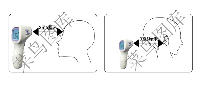 体温计测量方法矢量