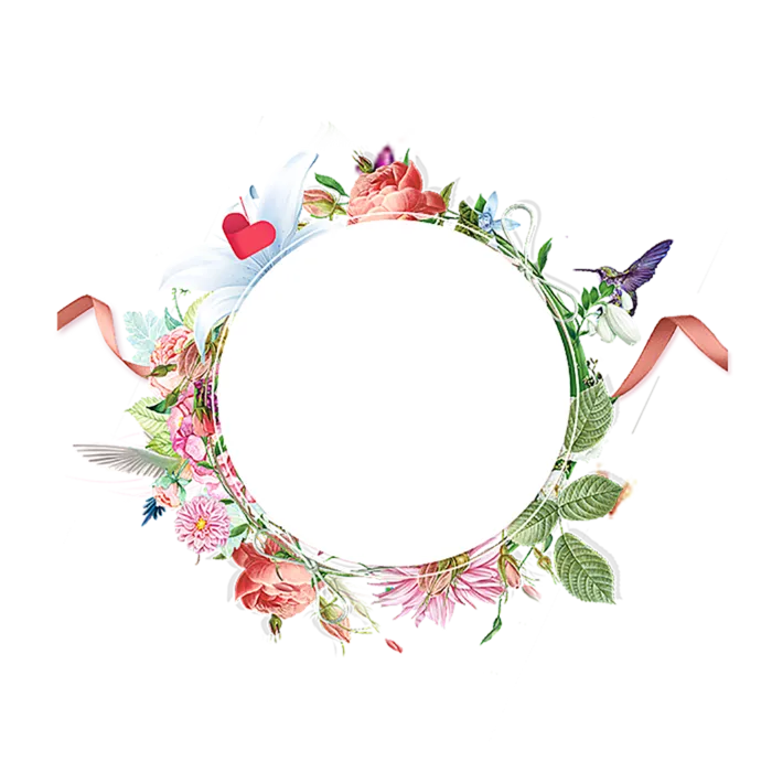 绿植小鸟花边