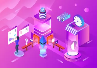 商务2.5D未来科技商务素材